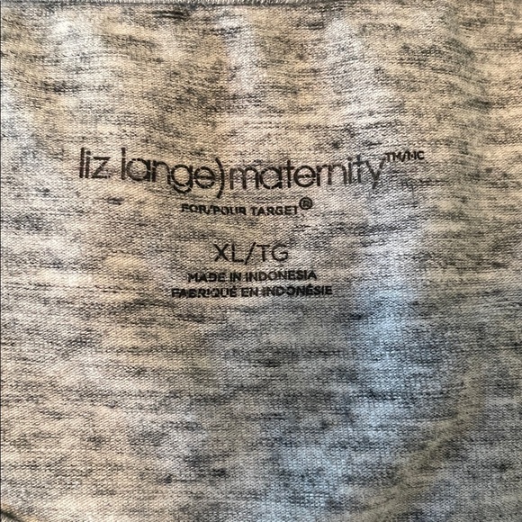 Liz Lange Maternity Gray Long Sleeve Dress Ruched Sides XL EUC Comfortable - Picture 6 of 7